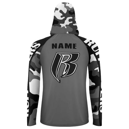 RR Long Sleeve Sun Protection Hoodie Gry/Camo - Add your name.