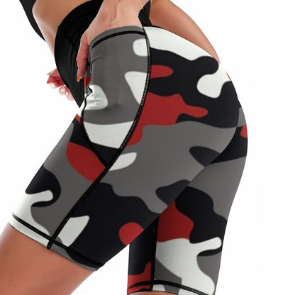 Fort Worth Red Camo Spandex Shorts