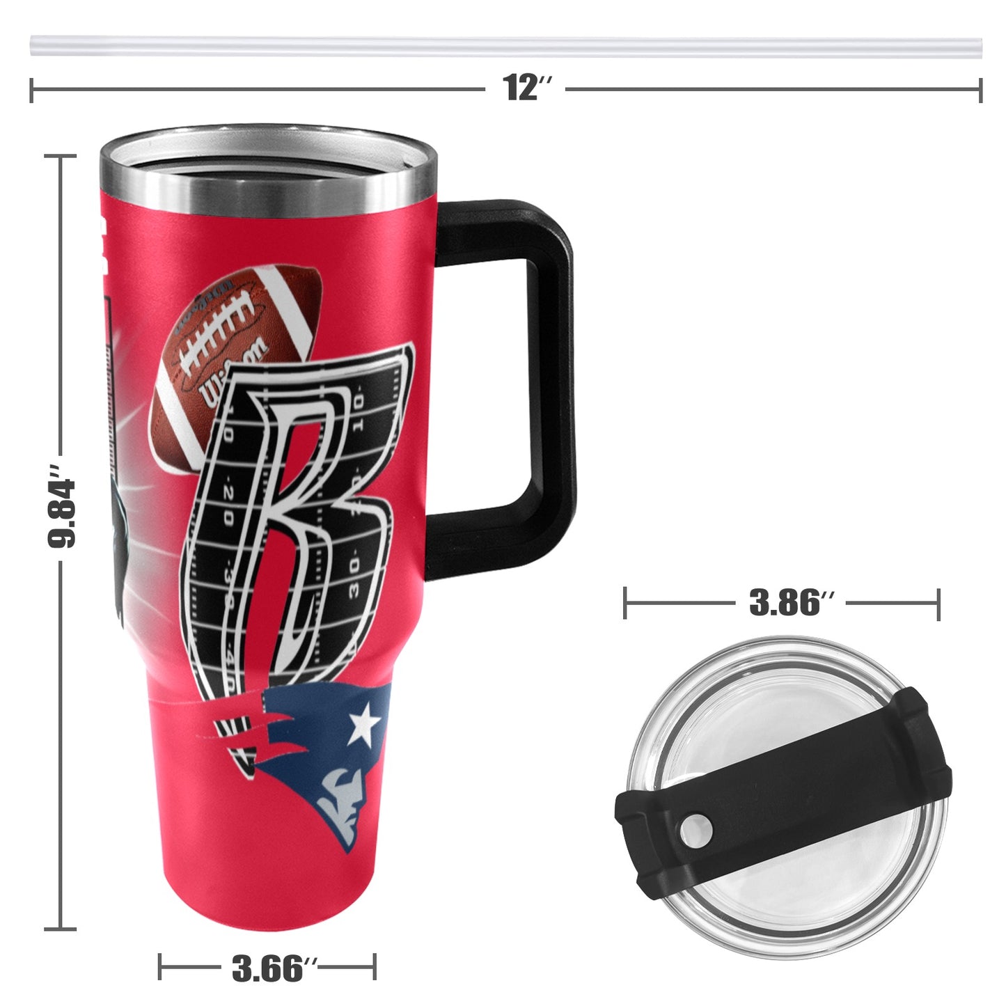 RR PATRIOTS 40OZ STAINLESS STEEL TUMBLER 2025