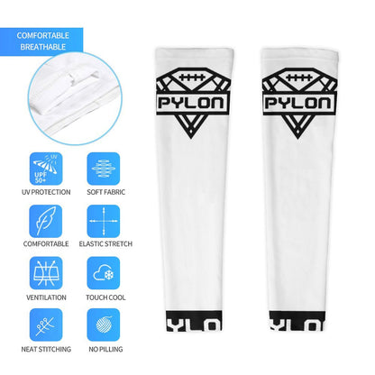 Pylon Cooling Compression Arm Sleeves White