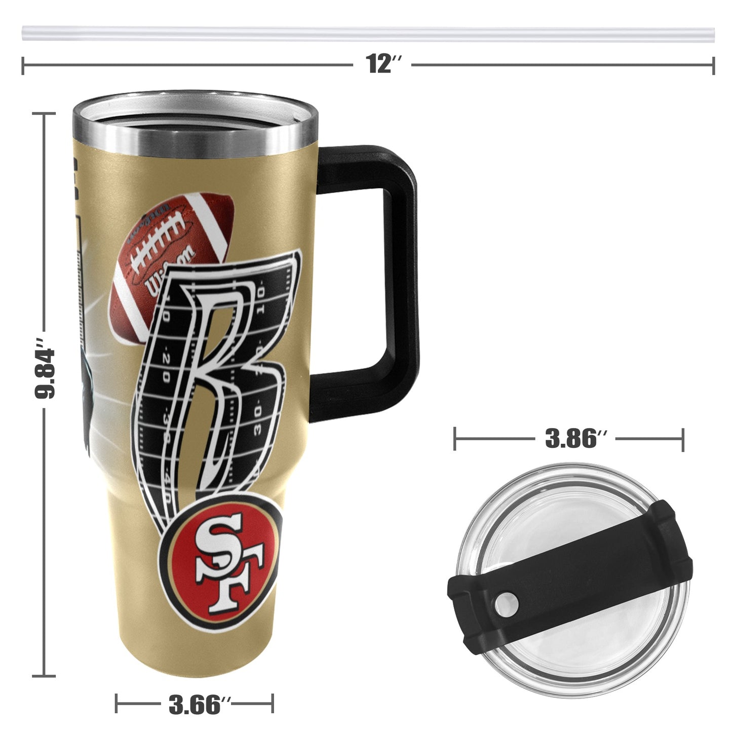 RR 49ERS 40OZ STAINLESS STEEL TUMBLER 2025