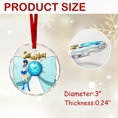 Sailor Moon Round Crystal Ornament - Sailor Mercury