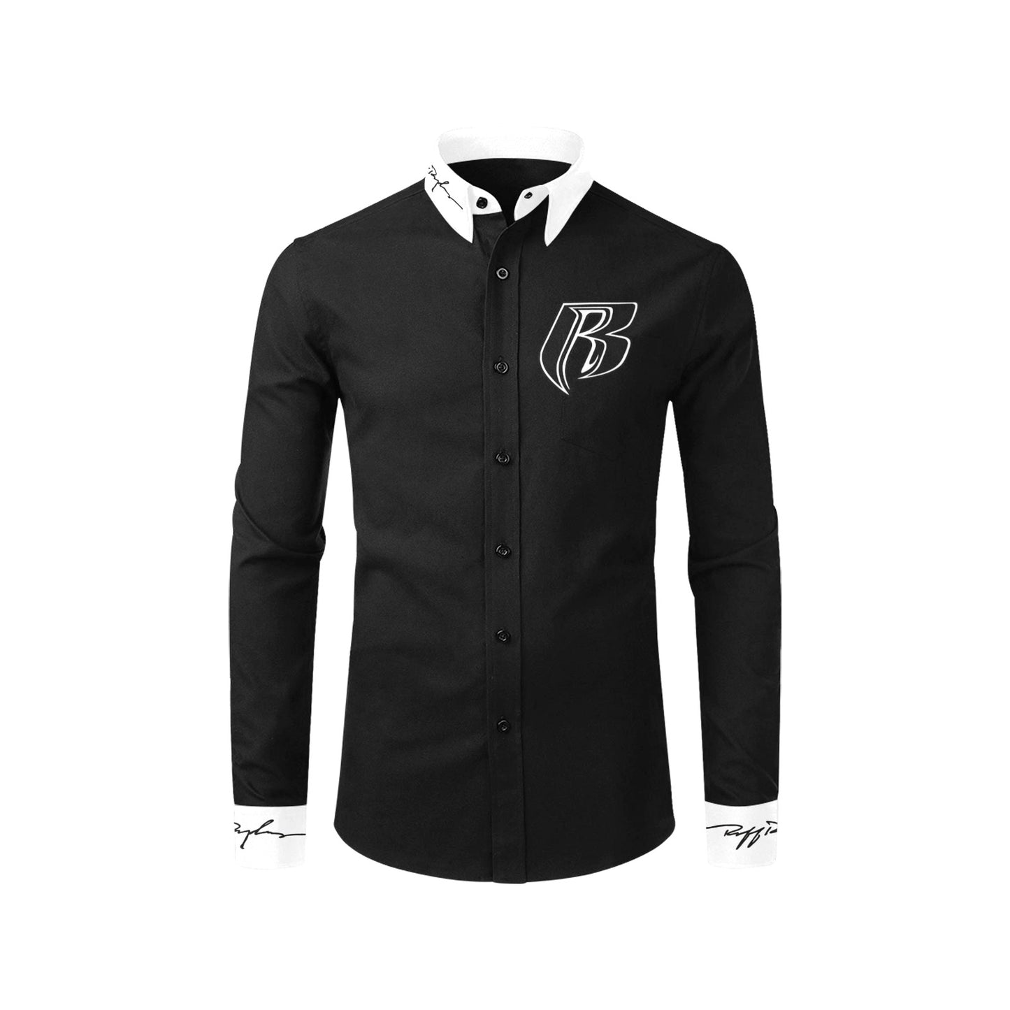 RR Long Sleeve Dress Shirt Blk/Wht 2