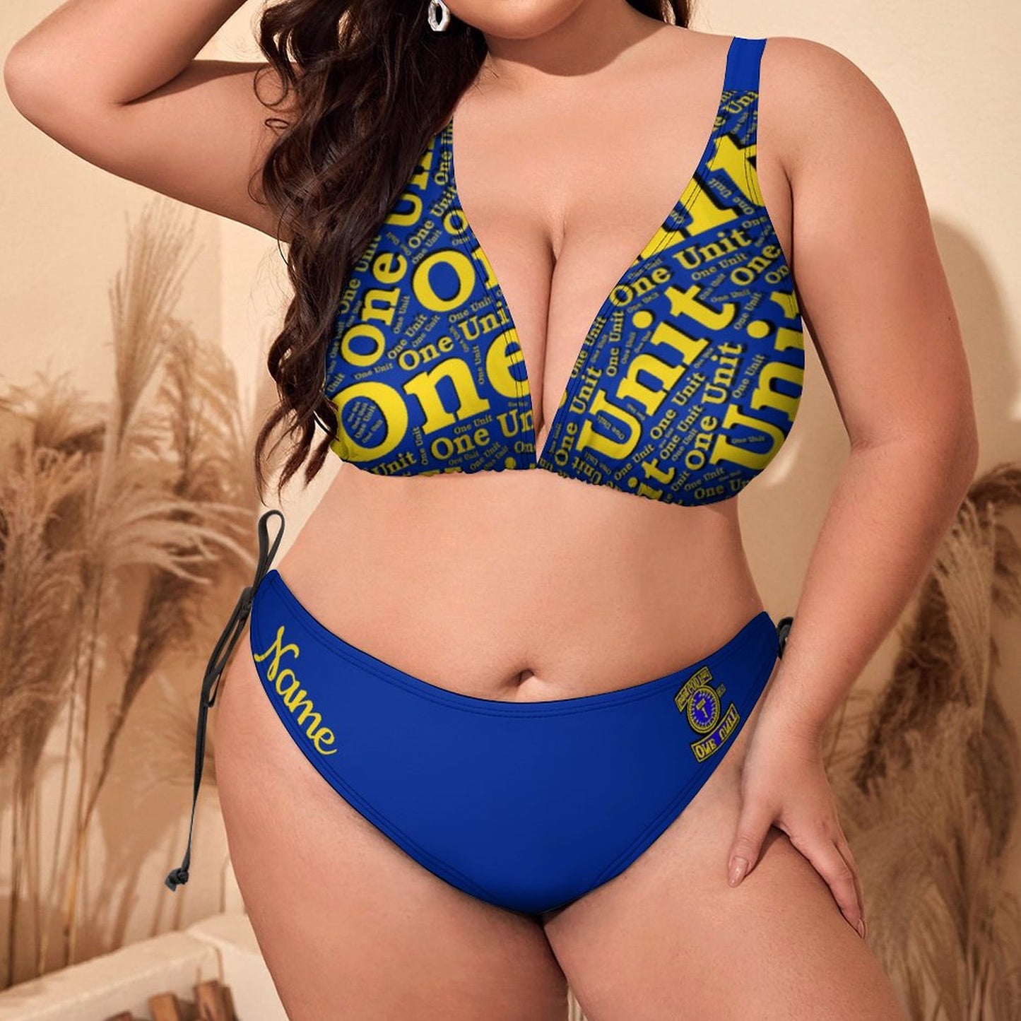 One Unit Plus Sized Bikini Halter 2
