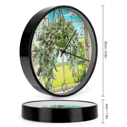 Plant Love 10x10 Wall Clock - Pistachio White Tradescantia