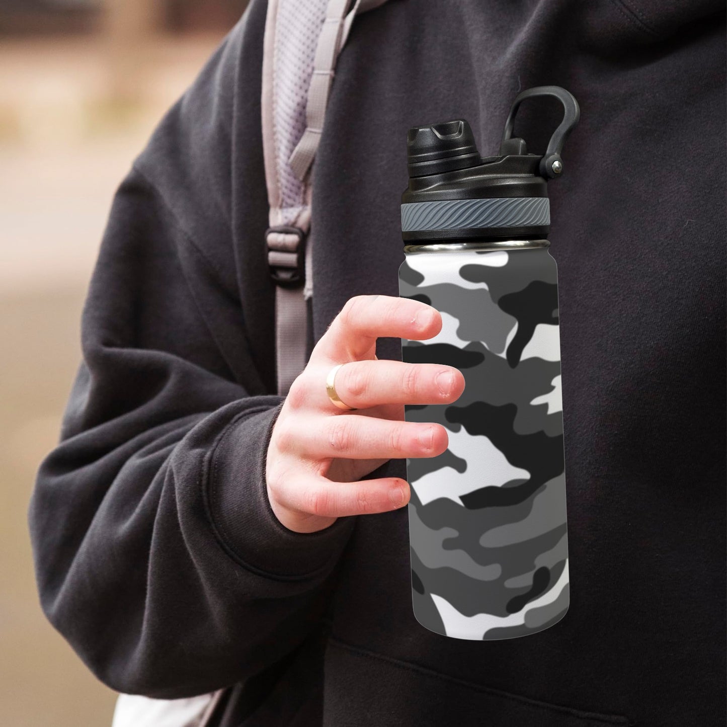 RR Camo Insulated Travel Water Bottle