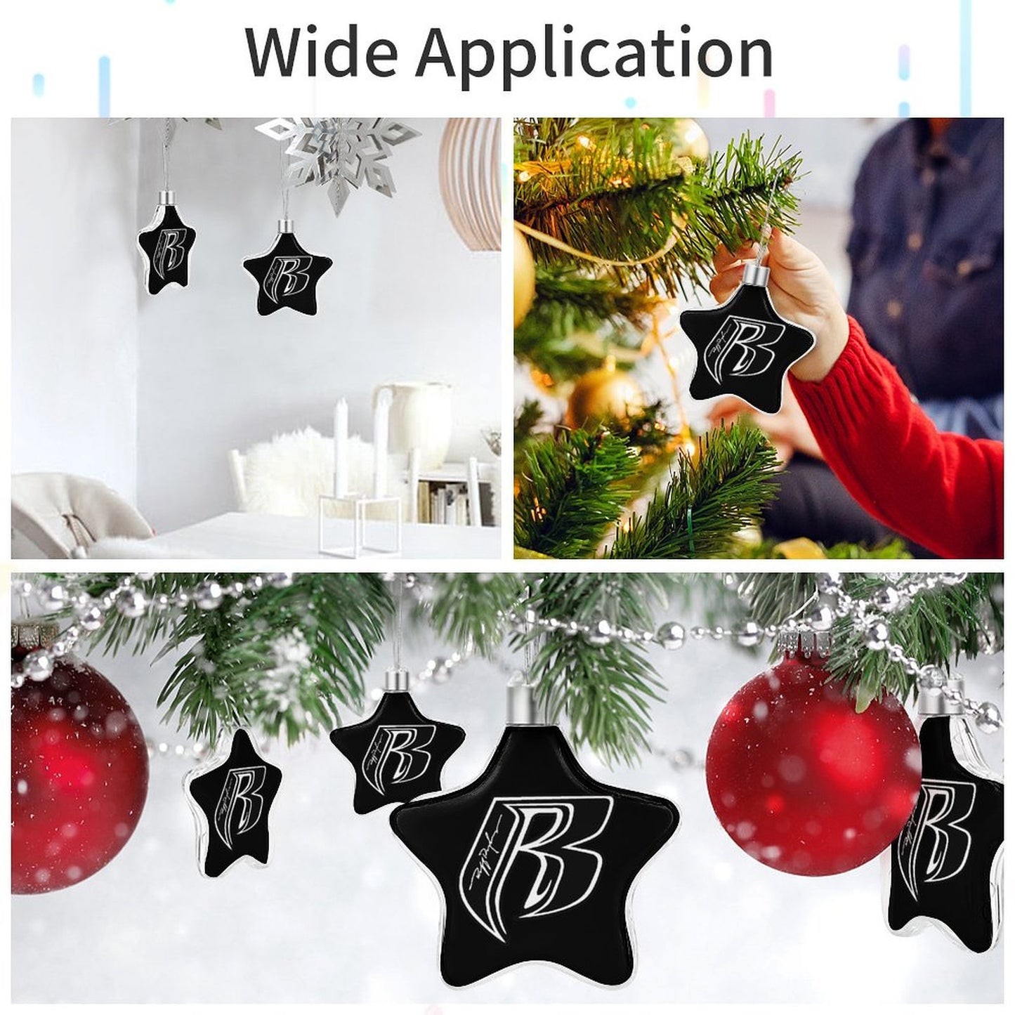 RR Christmas Hanging Star - Blk