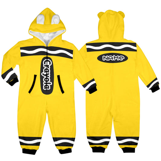 Kids Crayon Onesie Yellow