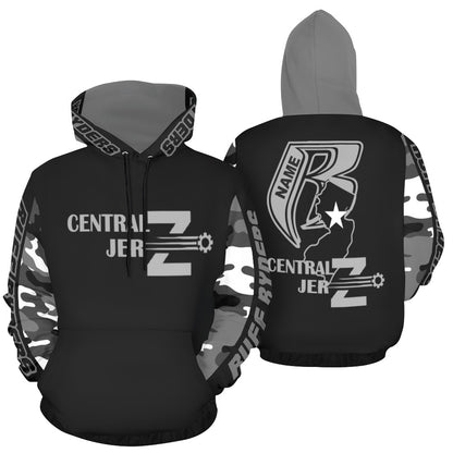 Central JerZ Lightweight Printed Poly Blend State Hoodie Camo