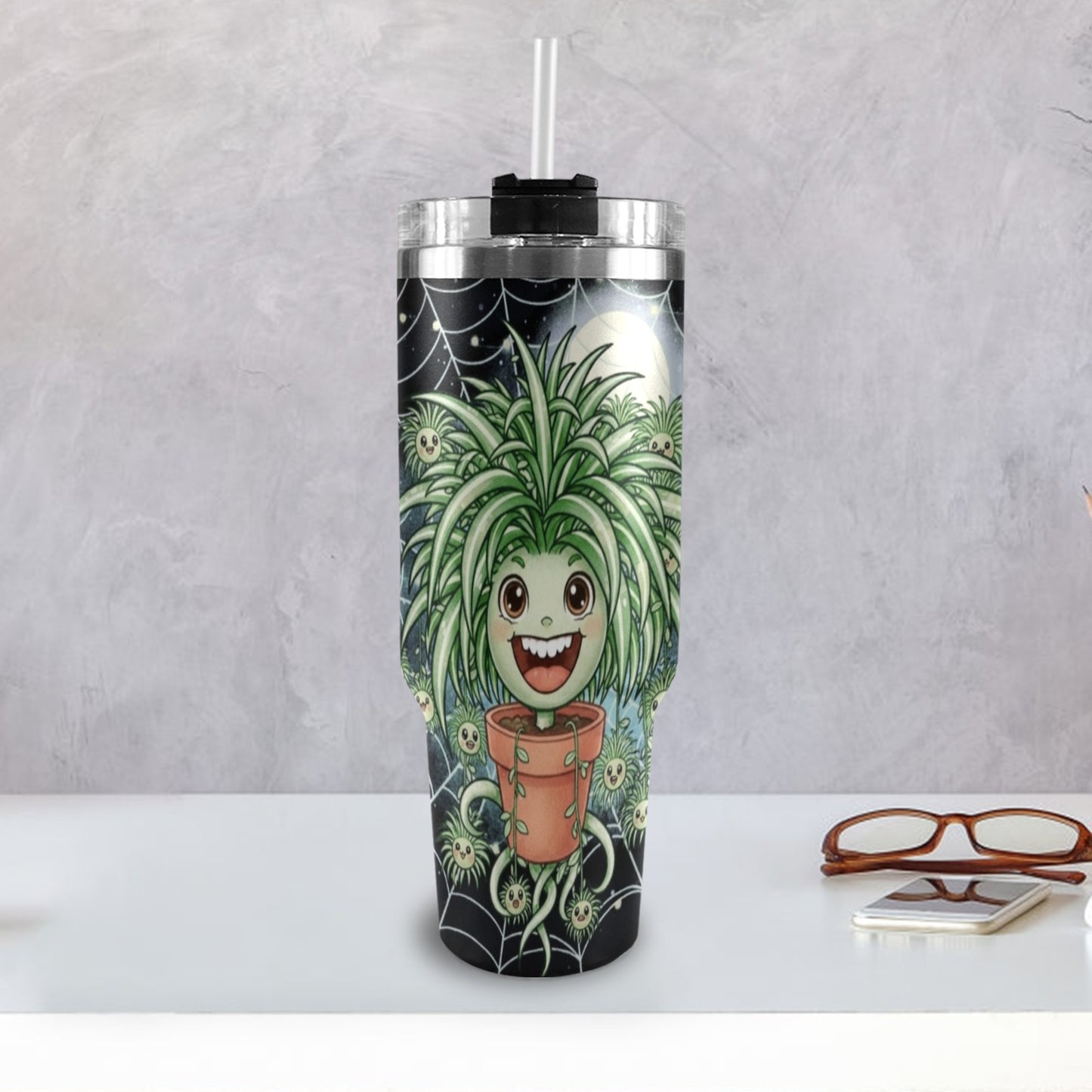 Plant Love Spider Plant 40oz Stainless Steel Tumbler