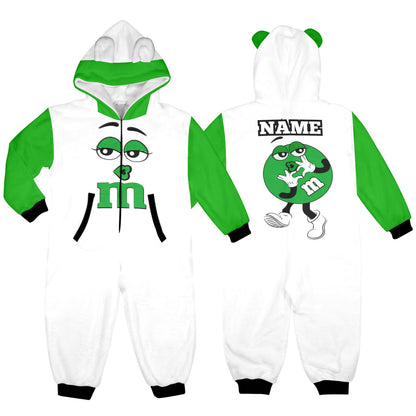 Kids M&M Onesie Green