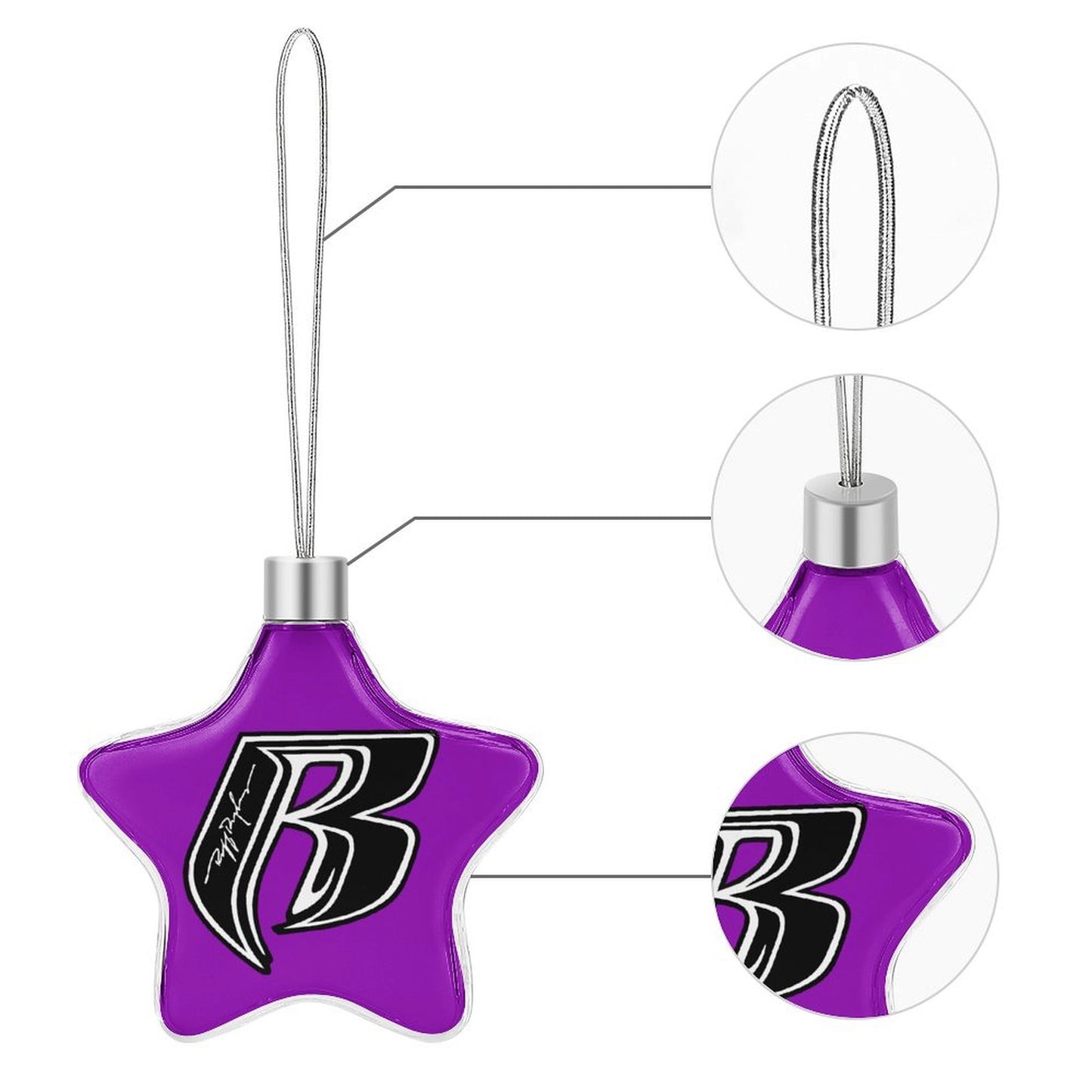 RR Christmas Hanging Star - Purple