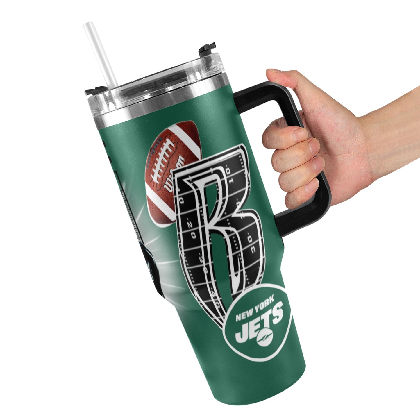 RR JETS 40OZ STAINLESS STEEL TUMBLER 2025
