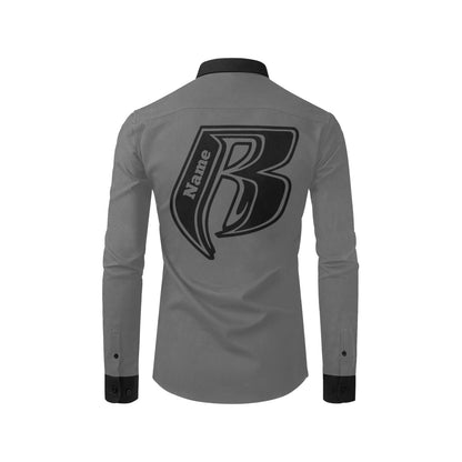 RR Long Sleeve Dress Shirt Gry/Blk