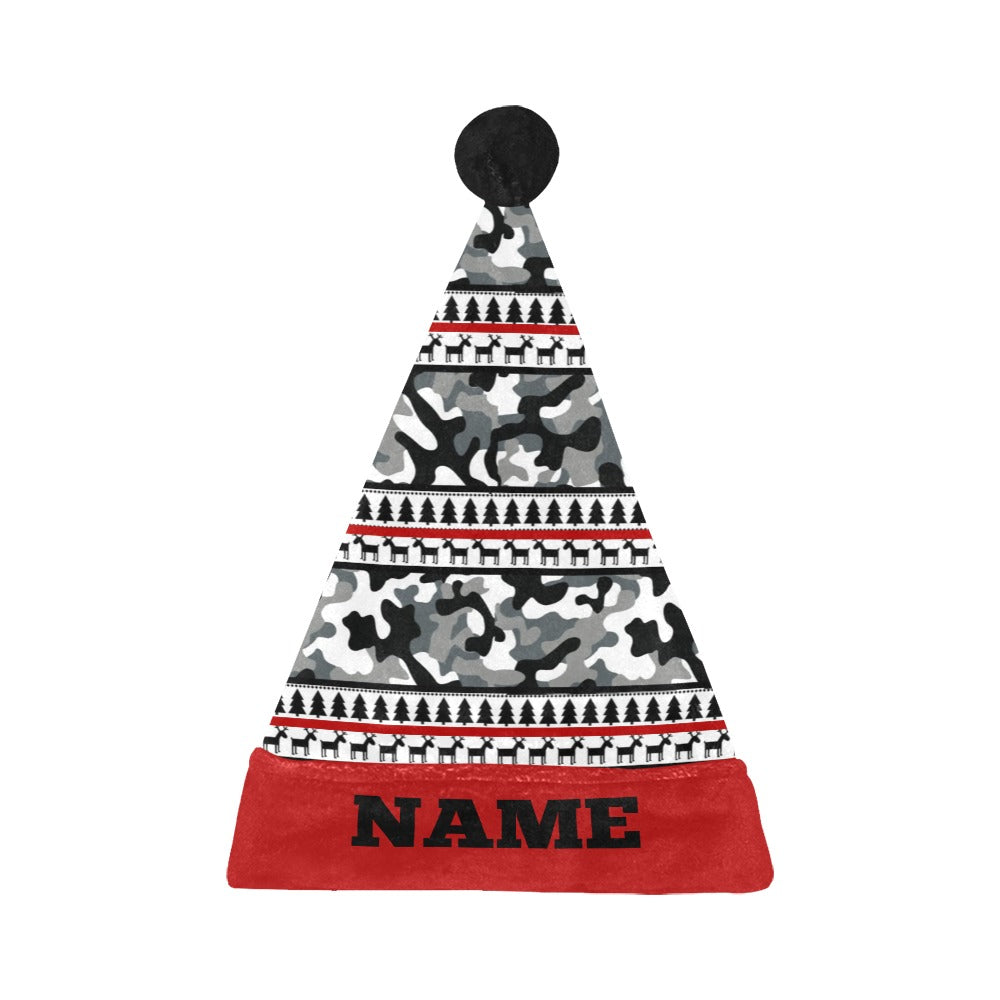 RR Christmas Flannel Santa Hat - Camo/Red