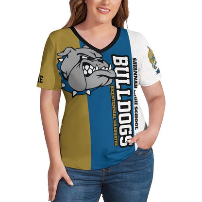 Savannah Bulldogs Ice Silk V-Neck T-Shirt