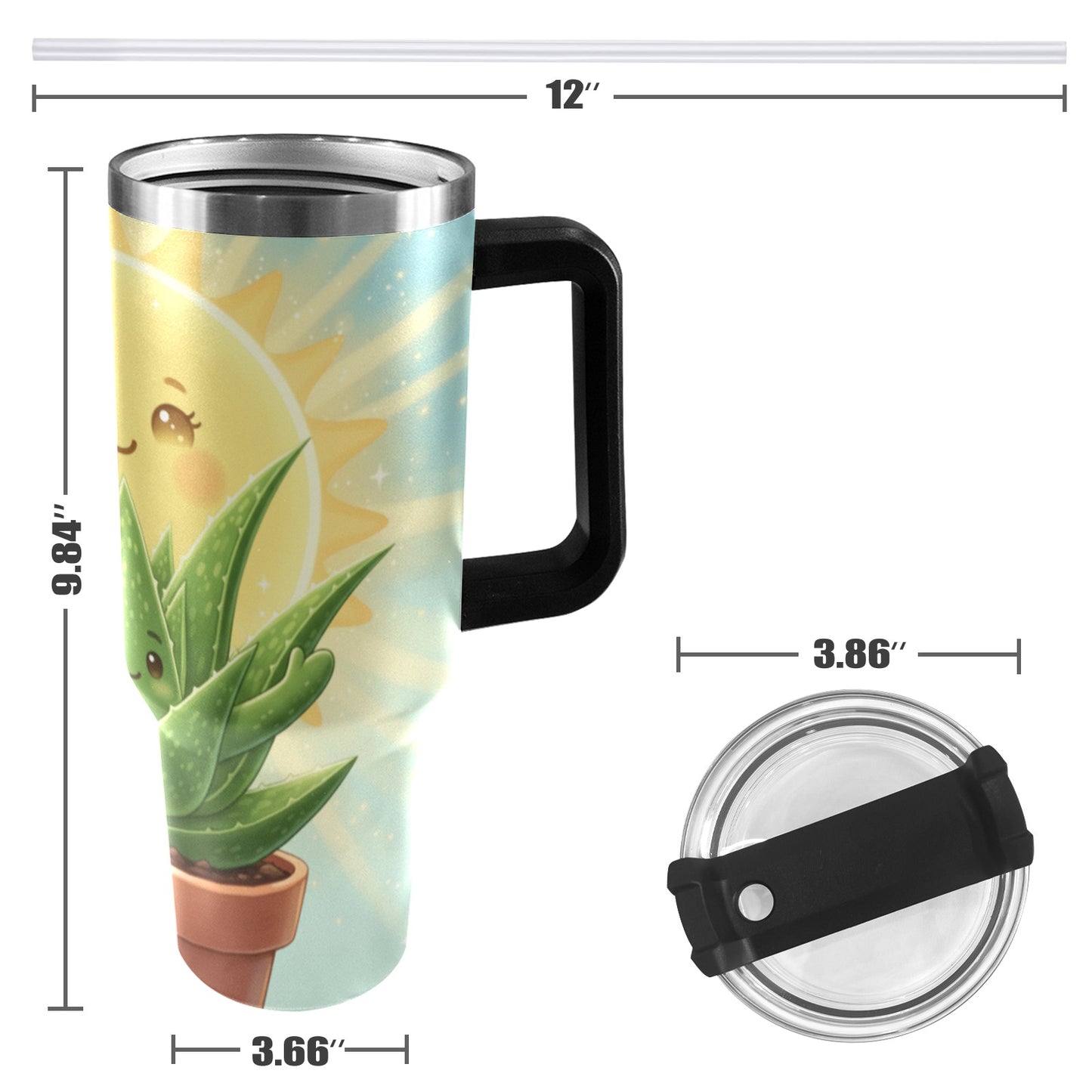 Plant Love Aloe 40oz Stainless Steel Tumbler