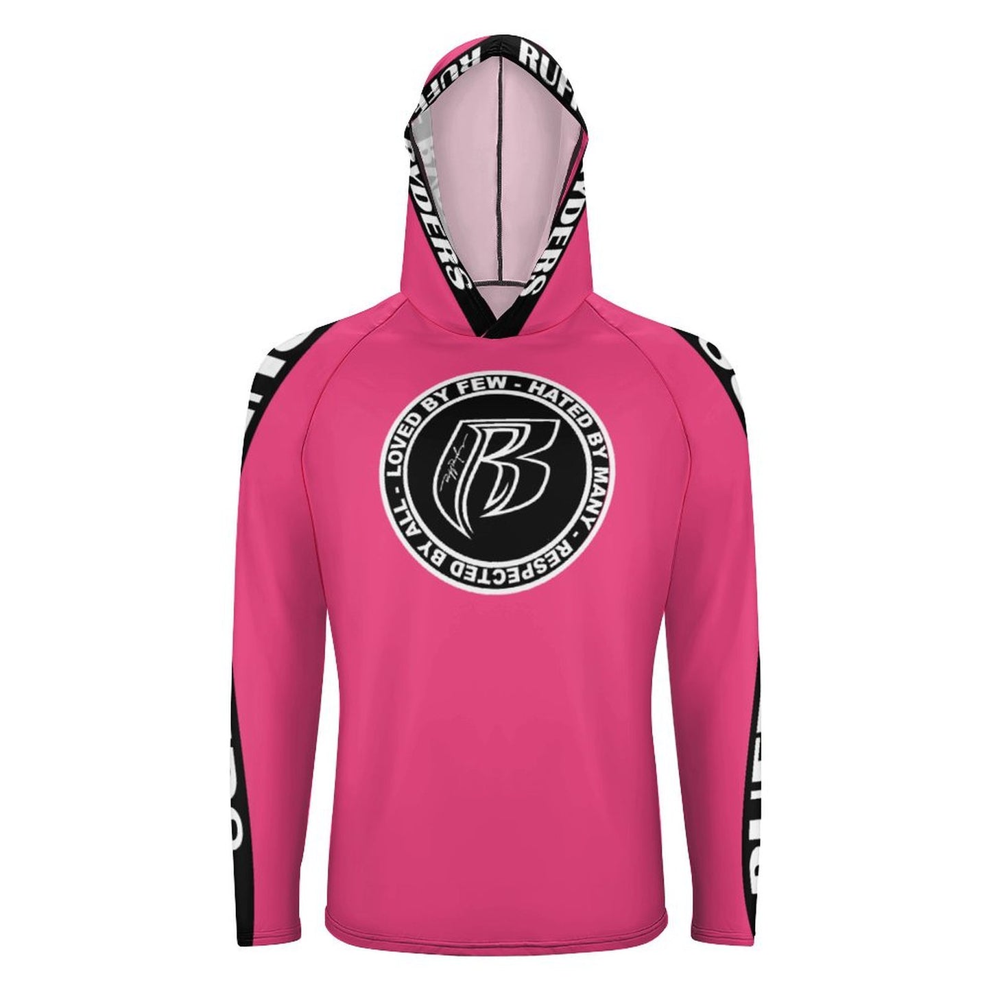 RR Long Sleeve Sun Protection Hoodie Pink - Add your name.
