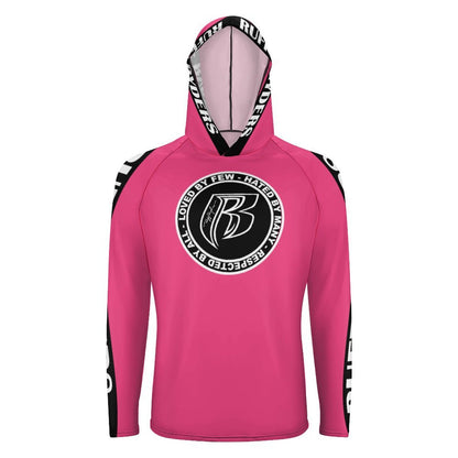 RR Long Sleeve Sun Protection Hoodie Pink - Add your name.