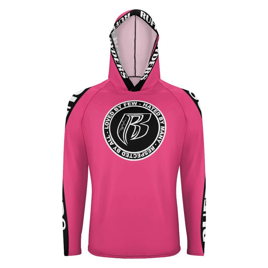 RR Long Sleeve Sun Protection Hoodie Pink - Add your name.