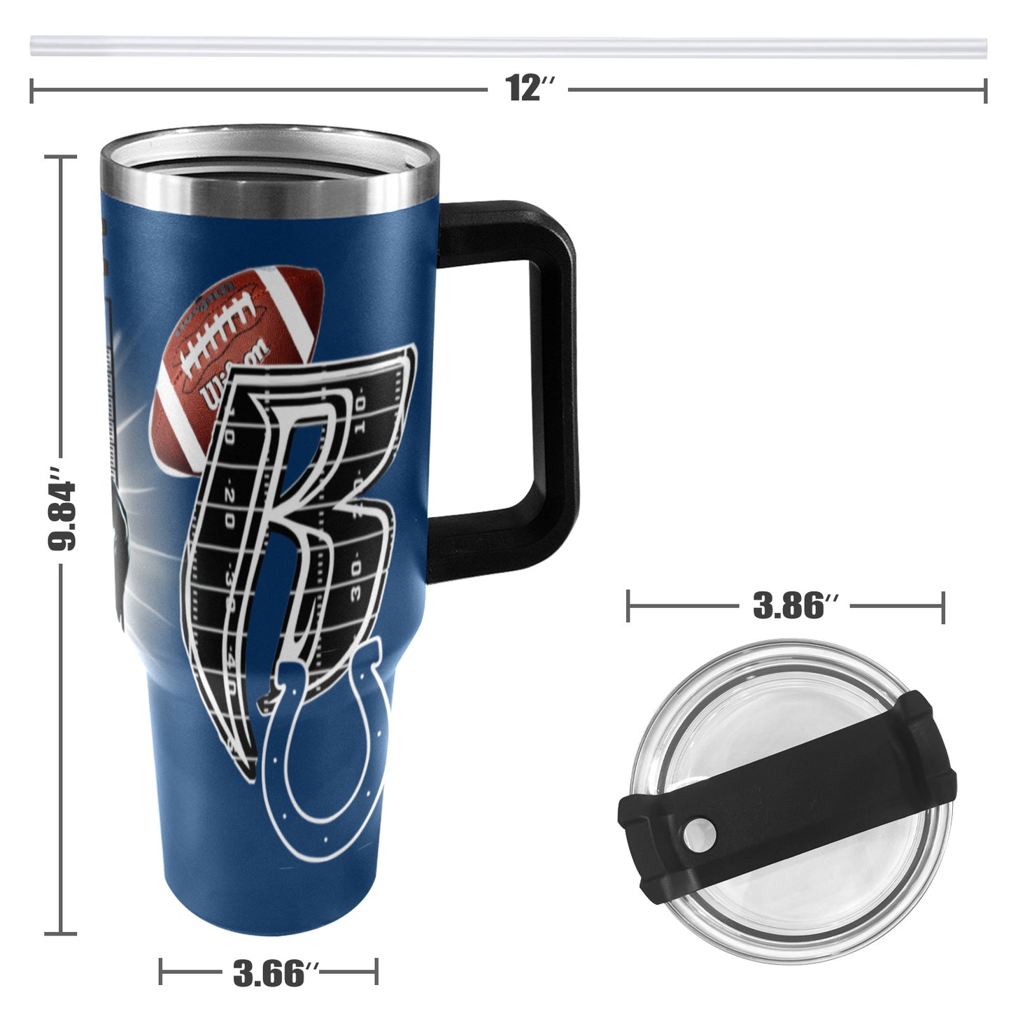 RR COLTS 40OZ STAINLESS STEEL TUMBLER 2025
