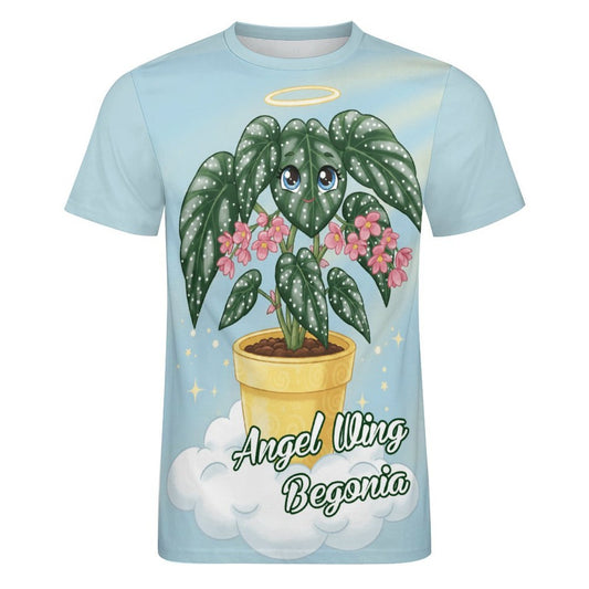 Plant Love Ice Silk Tee - Angel Wing Begonia