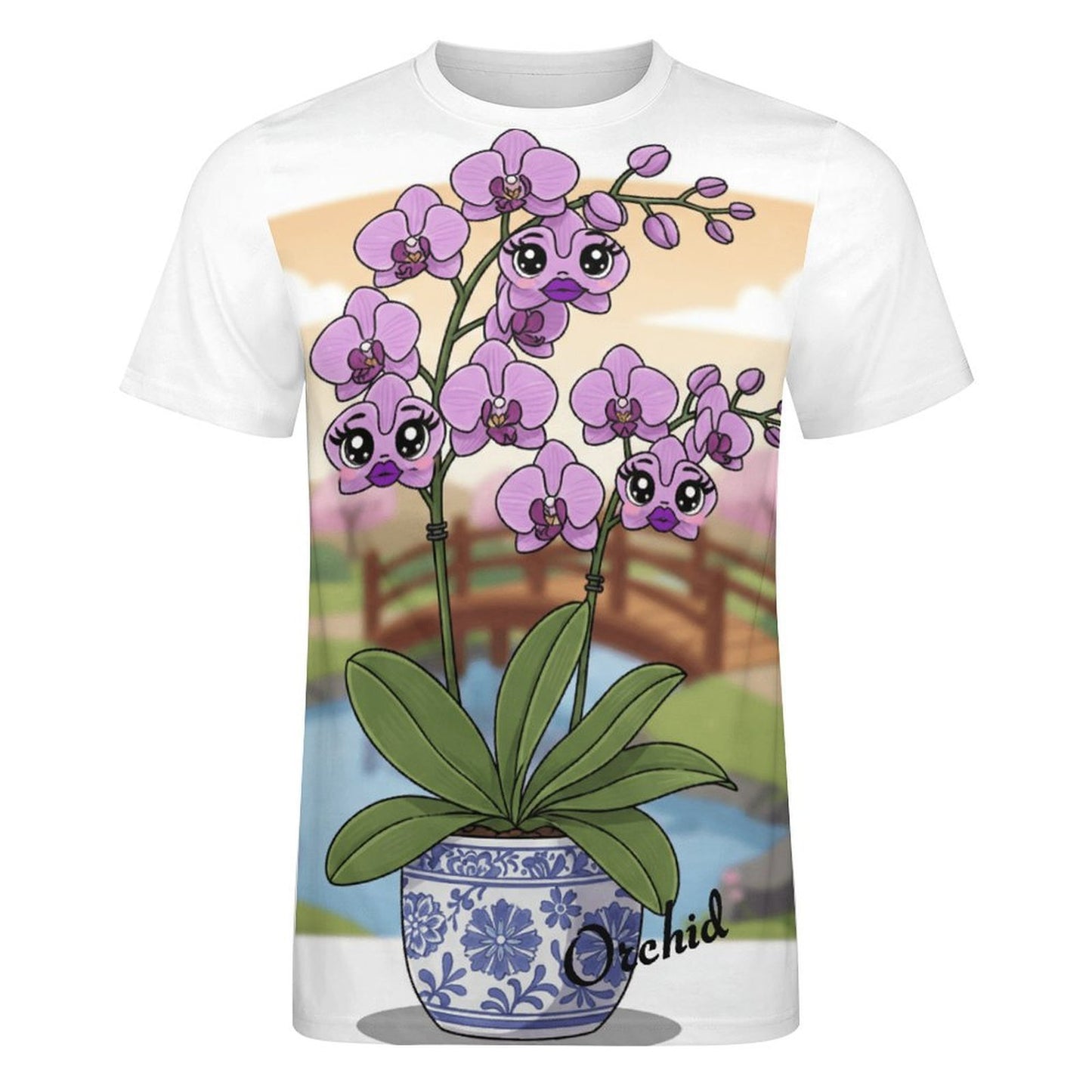 Plant Love Ice Silk Tee - Orchid Purple