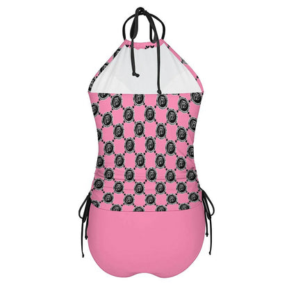 RR Two Piece Halter Swimsuit RR Coin Pink