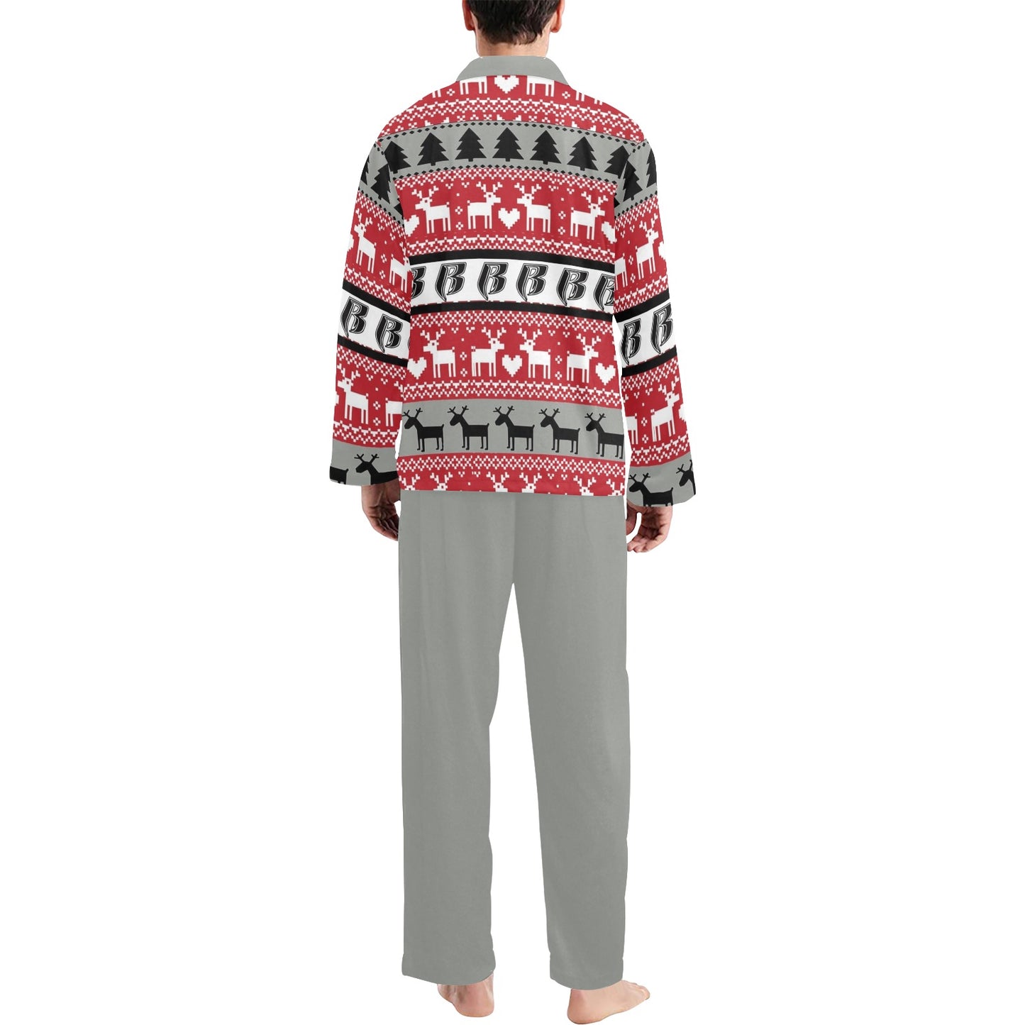 RR Christmas Pajamas  - Mens Red/Gry