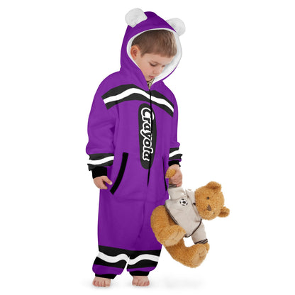Kids Crayon Onesie Purple