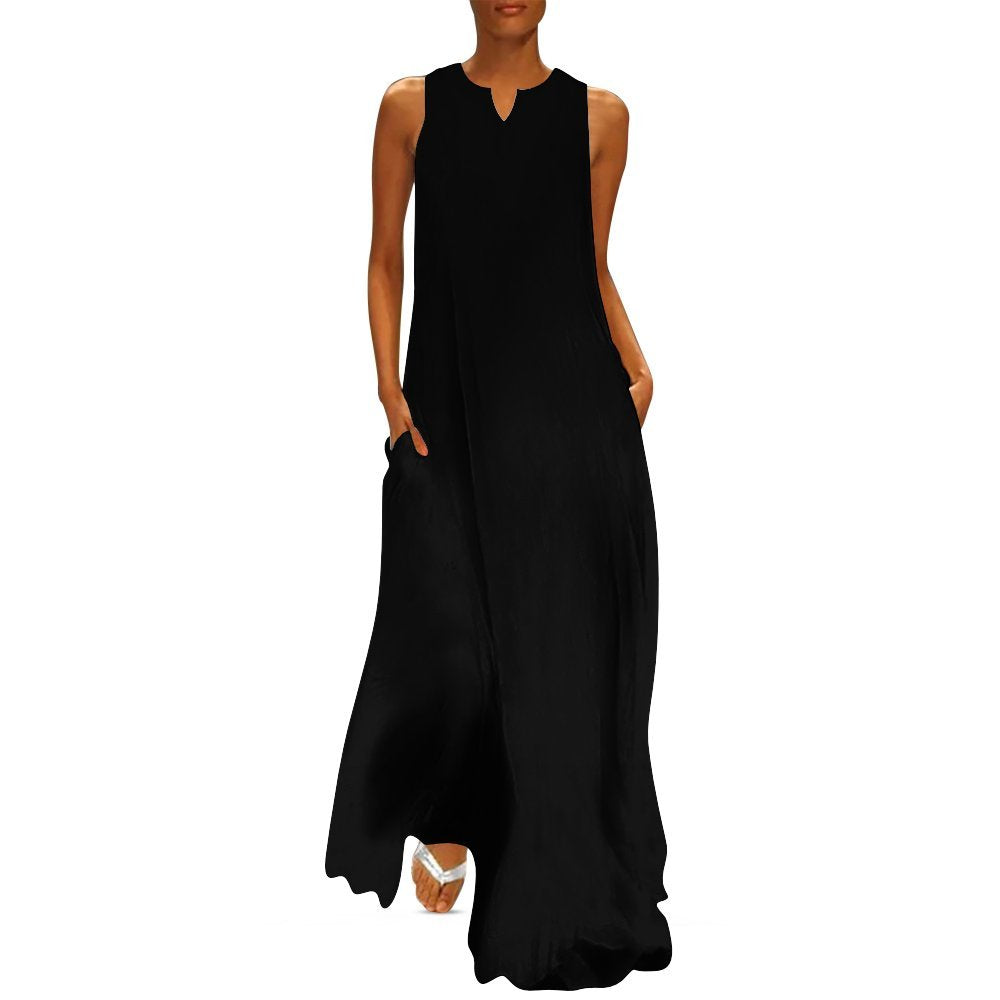 CMR Sleeveless Long Flowy Dress