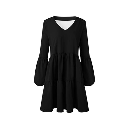 CMR V Neck Long Sleeve Dress