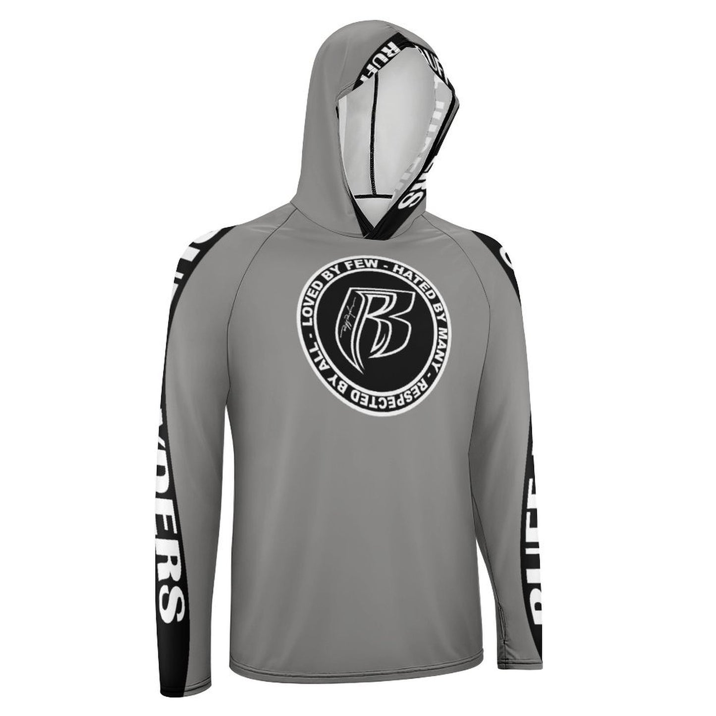 RR Long Sleeve Sun Protection Hoodie Gry  Add your name.