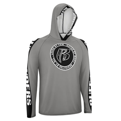 RR Long Sleeve Sun Protection Hoodie Gry  Add your name.