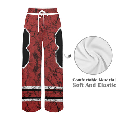 RR 88 Wide Leg Joggers Stonewash Red