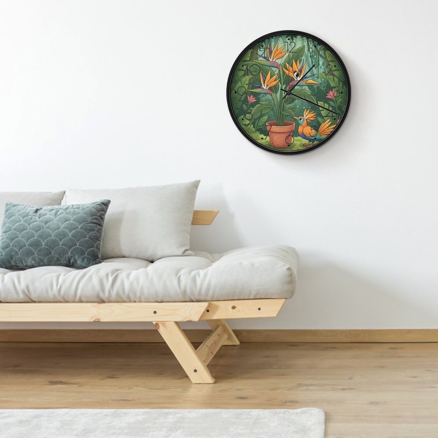 Plant Love 10x10 Wall Clock - Bird of Paradise