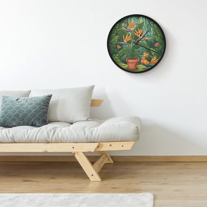 Plant Love 10x10 Wall Clock - Bird of Paradise
