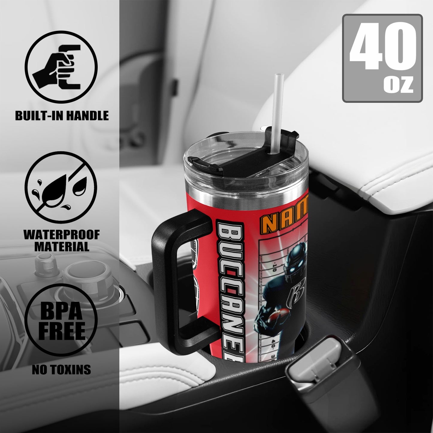 RR BUCCANEERS 40OZ STAINLESS STEEL TUMBLER 2025