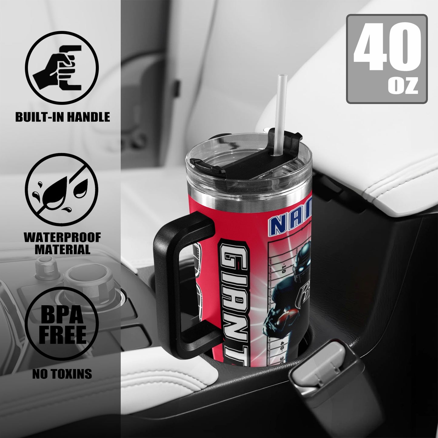 RR GIANTS 40OZ STAINLESS STEEL TUMBLER 2025