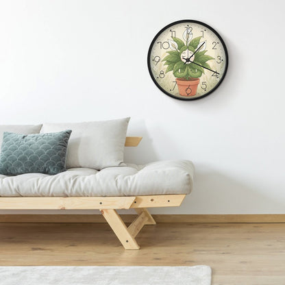 Plant Love 10x10 Wall Clock - Peace Lily
