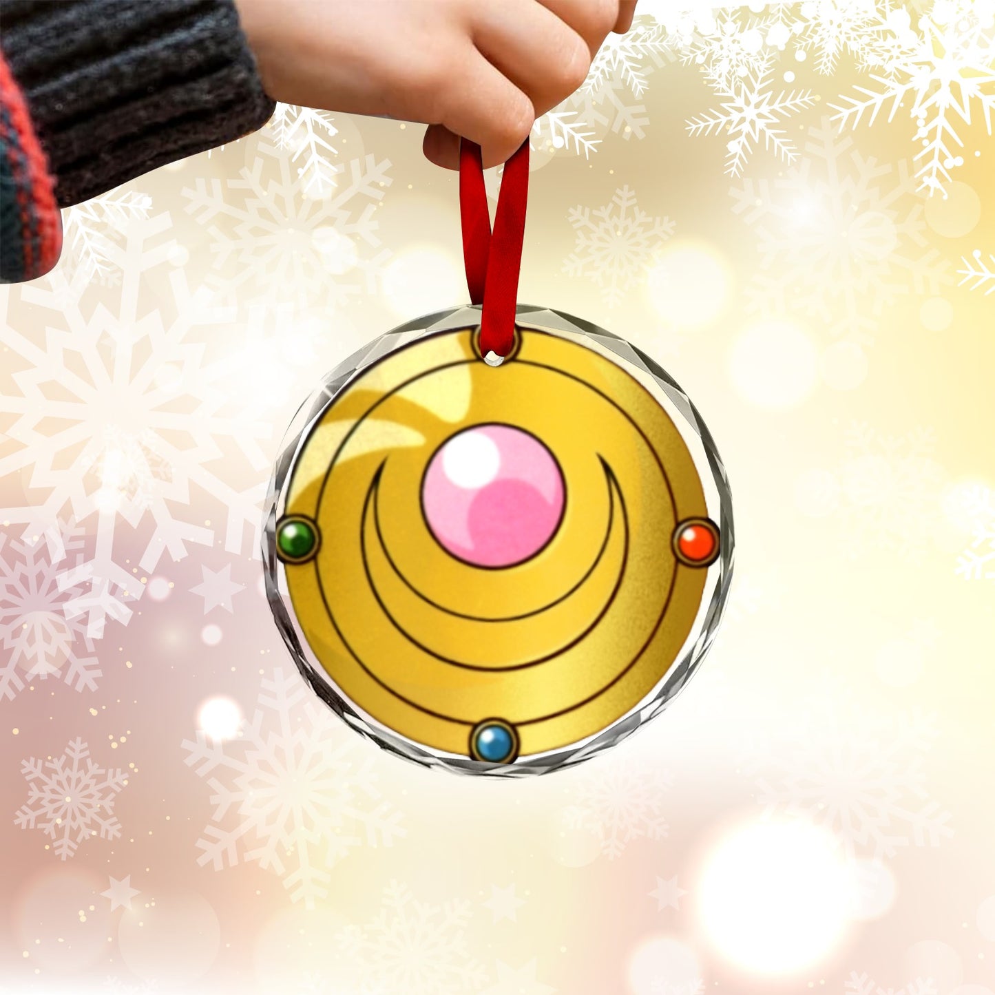 Sailor Moon Round Crystal Ornament - Brooch 2