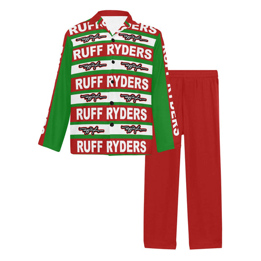 RR Christmas Pajamas - Mens Rd/Grn/Wht Ruff Ryders - ADD YOUR NAME