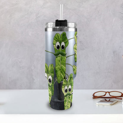 Plant Love Philodendron Palacio Verde 40oz Stainless Steel Tumbler