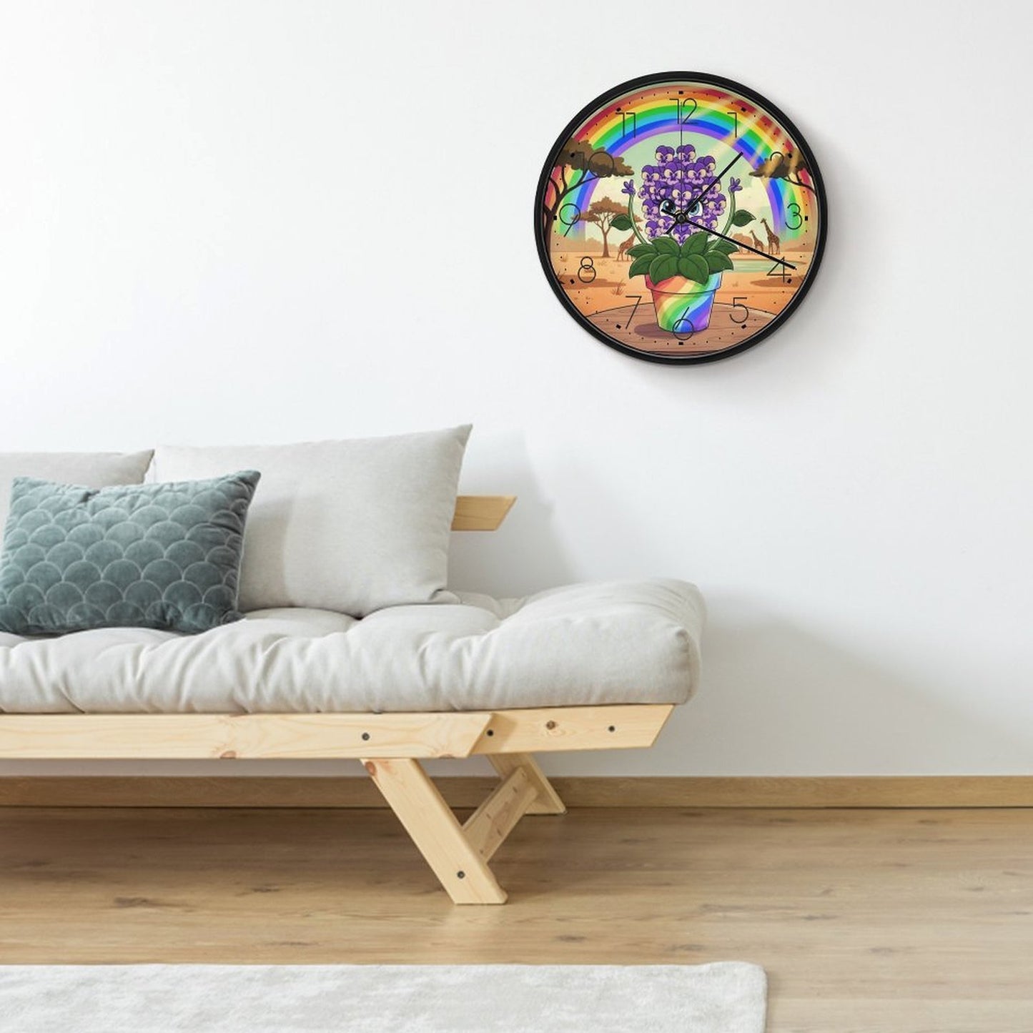 Plant Love 10x10 Wall Clock - African Violet
