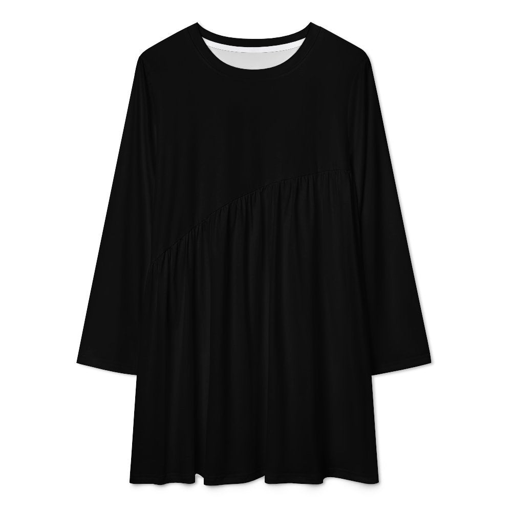 CMR Long Sleeve Patchwork T-Shirt Dress