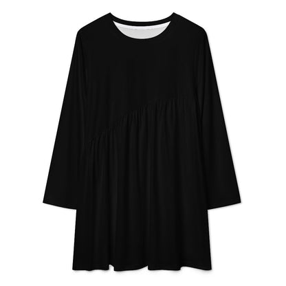 CMR Long Sleeve Patchwork T-Shirt Dress