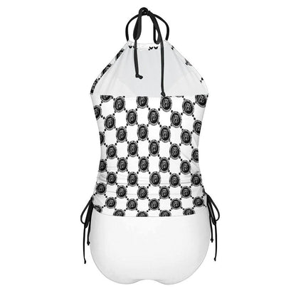 RR Two Piece Halter Swimsuit RR Coin Wht