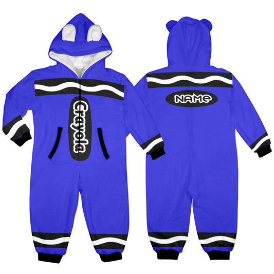 Kids Crayon Onesie Blue