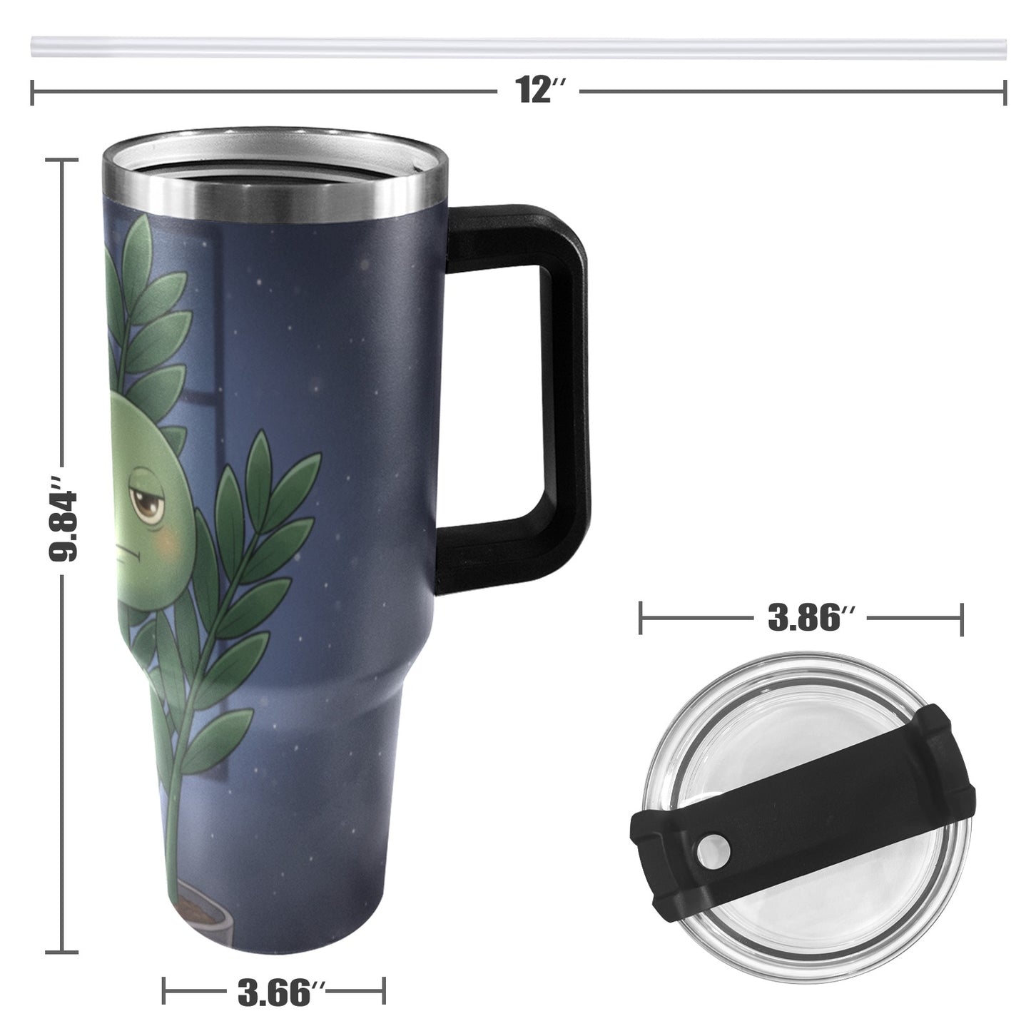 Plant Love ZZ Plant 40oz Stainless Steel Tumbler