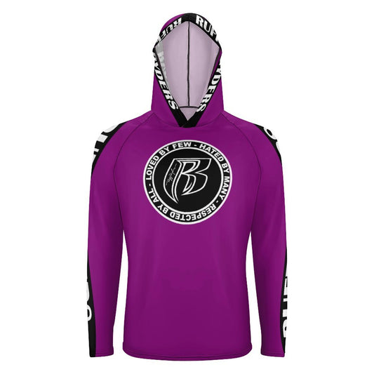 RR Long Sleeve Sun Protection Hoodie Purple - Add your name.